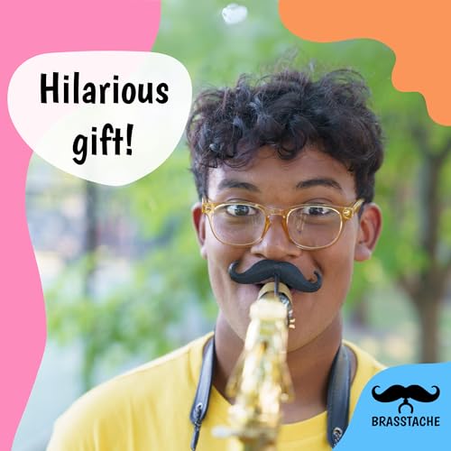 Brasstache Sax-stache - Clip-on Mustache for Saxophone (Alto) - Image 2