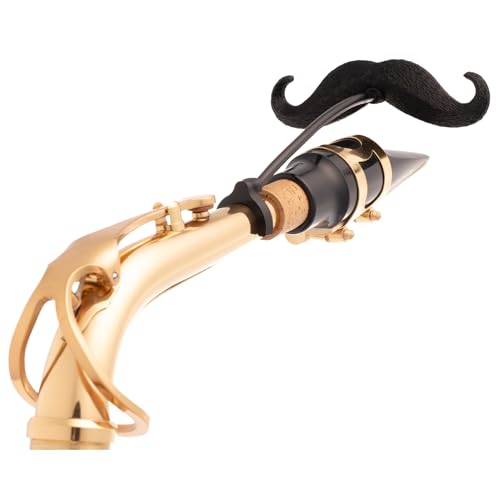 Brasstache Sax-stache - Clip-on Mustache for Saxophone (Alto) - Image 1