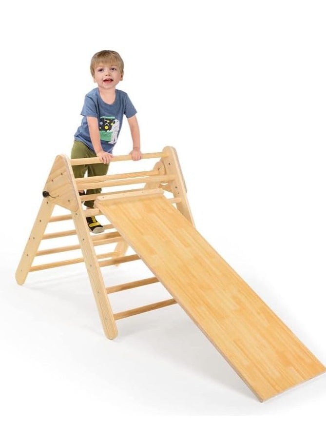 Cool Baby Solid Wood Children's Climbing Triangle Indoor Household Small Family Amusement Park Baby Climbing Slide Combination Folding Frame - Image 2