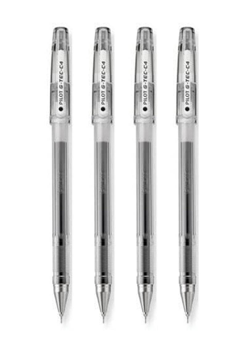 PILOT 4-Piece G-Tec Ultra Fine Roller Pen 0.4mm Tip Black Ink  - Image 1