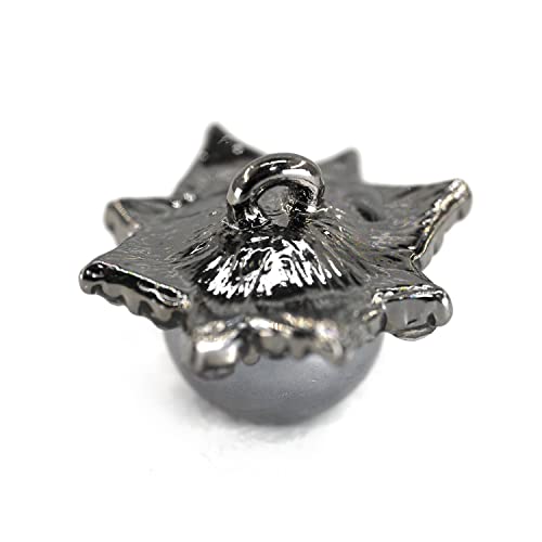 Craftisum 20 pcs Black Retro Metal Octagram Half Faux Pearl Sewing Shank Coat Buttons -25mm -1" - Image 5