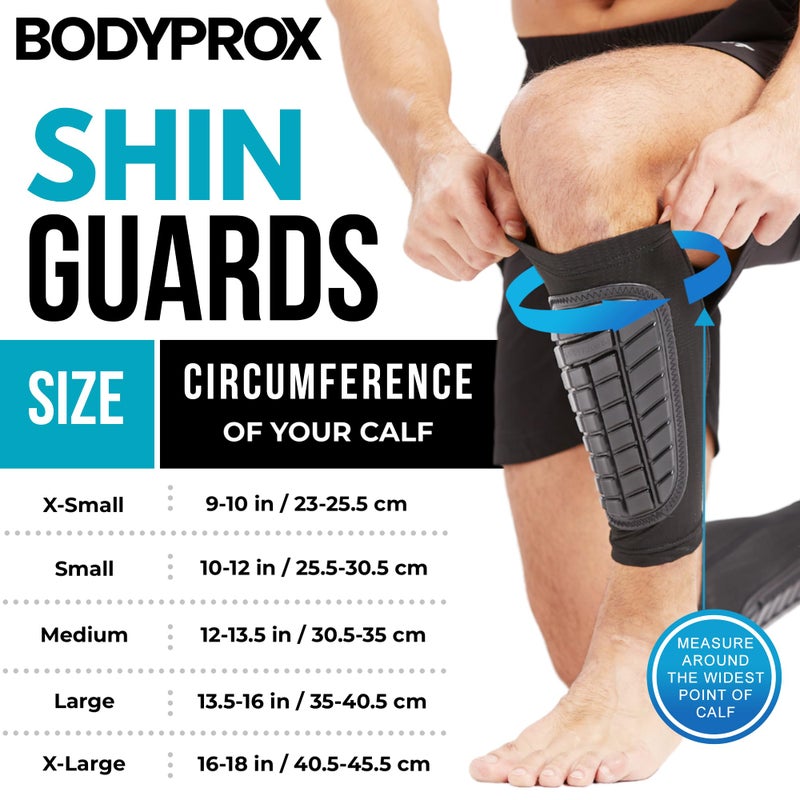 Bodyprox Soccer Shin Guards Sleeves for Men, Women and Youth (Medium) - Image 2