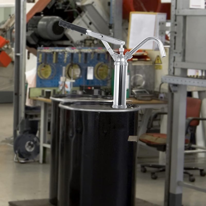 كلاراكو مضخة برميلية تعمل بالرافعة، مضخة أسطوانية يدوية للزيت سعة 55 جالونًا، مضخة يدوية لنقل الوقود من الحديد الزهر عالي التحمل تعمل بالرافعة - Image 3