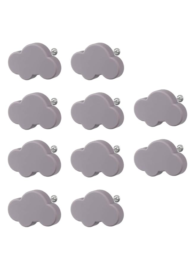 erorex Soft Rubber Knobs 10Pcs Cartoon Cloud Shape Cabinet Knobs Handles Kids Cute Drawer Knobs For Cabinets Doors Dresser Kitchen Cabinets Grey - Image 1