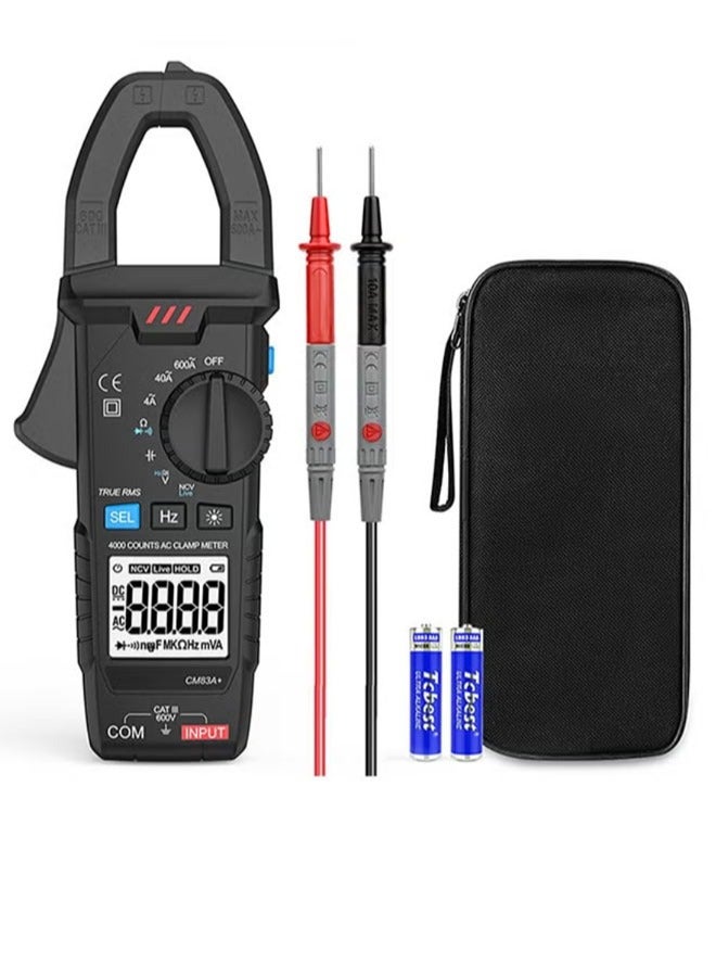 Smart Digital Clamp Meter Tester 4000 Counts Voltage Tester Digital Clamp Meter Auto Range AC/DC Voltage & Current, Resistance, Capacitance, Frequency, Continuity, Live Wire Test, NCV Detection - Image 1