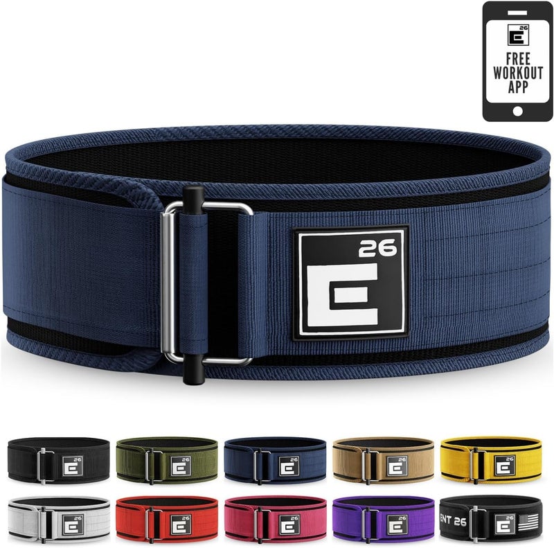 Element 26 Self-Locking Weight Lifting Belt - Premium Weightlifting Belt for Serious Functional Fitness, Weight Lifting, and Olympic Lifting Athletes - Lifting Support for Men and Women (Medium, Midnight Blue) - Image 1