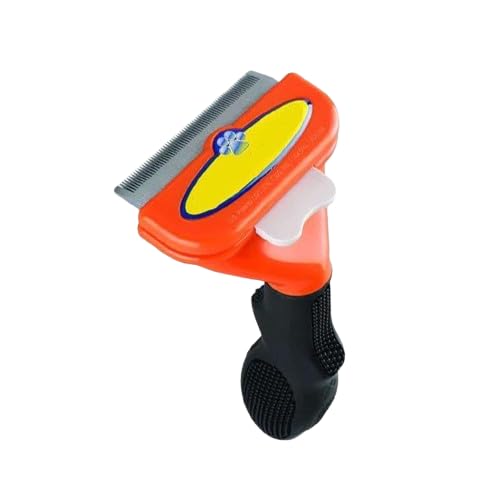 SANTALON Pet Hair Brushes Dogs Self Cleaner Shaving Comb Kitten Tools Orange | Pet Supplies | Dog Supplies | Grooming | Brushes, Combs & Rakes For Dogs, Cat - Image 1