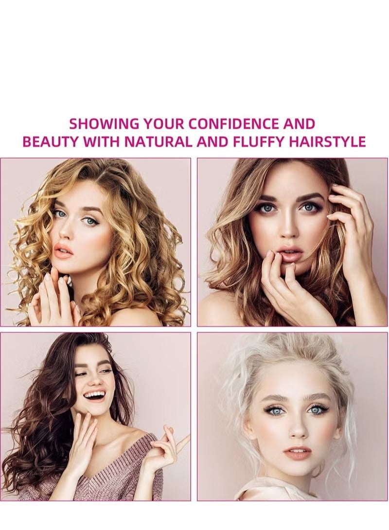 8-Piece Volumizing Hair Root Clips Set, Fluffy Rollers Natural Sticky Clamps Reusable Volume Hair Root DIY Wave Fluffy Curler Hair Styling Tool,Instant Hair Volumizing Clip for Women Girls-Pink - Image 5