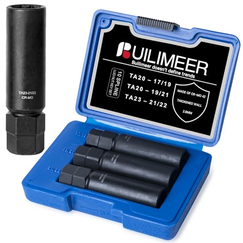 Builimeer 10 Spline Lug Nut Key Set, with CR-MO Thick-Wall Design for Effortless Removal of Aftermarket, Compatible with Bimecc 10 Spline Lug nut Bolts for Cars, Trucks & SUVs - Image 1