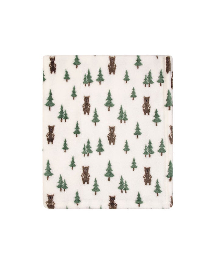hudson baby Plush Blanket And Toy Forest Bear  - Image 3