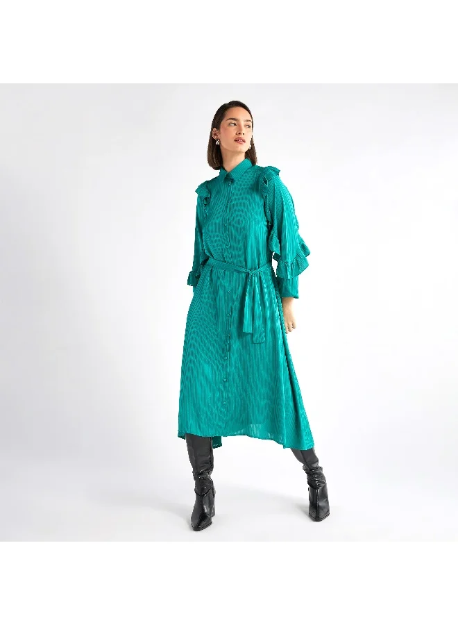 Splash FAV Ruffled Belted Dress