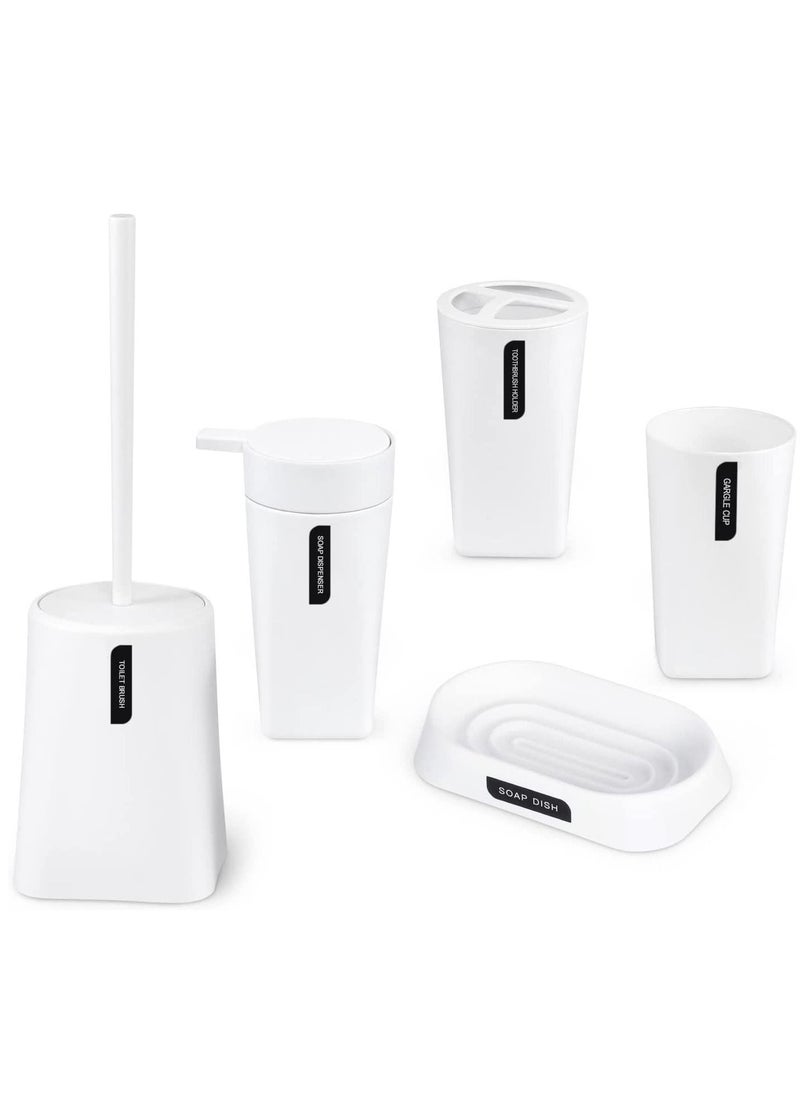 SANITARY Ware's Window - 6-Piece Bathroom Accessories Set-White - Image 1