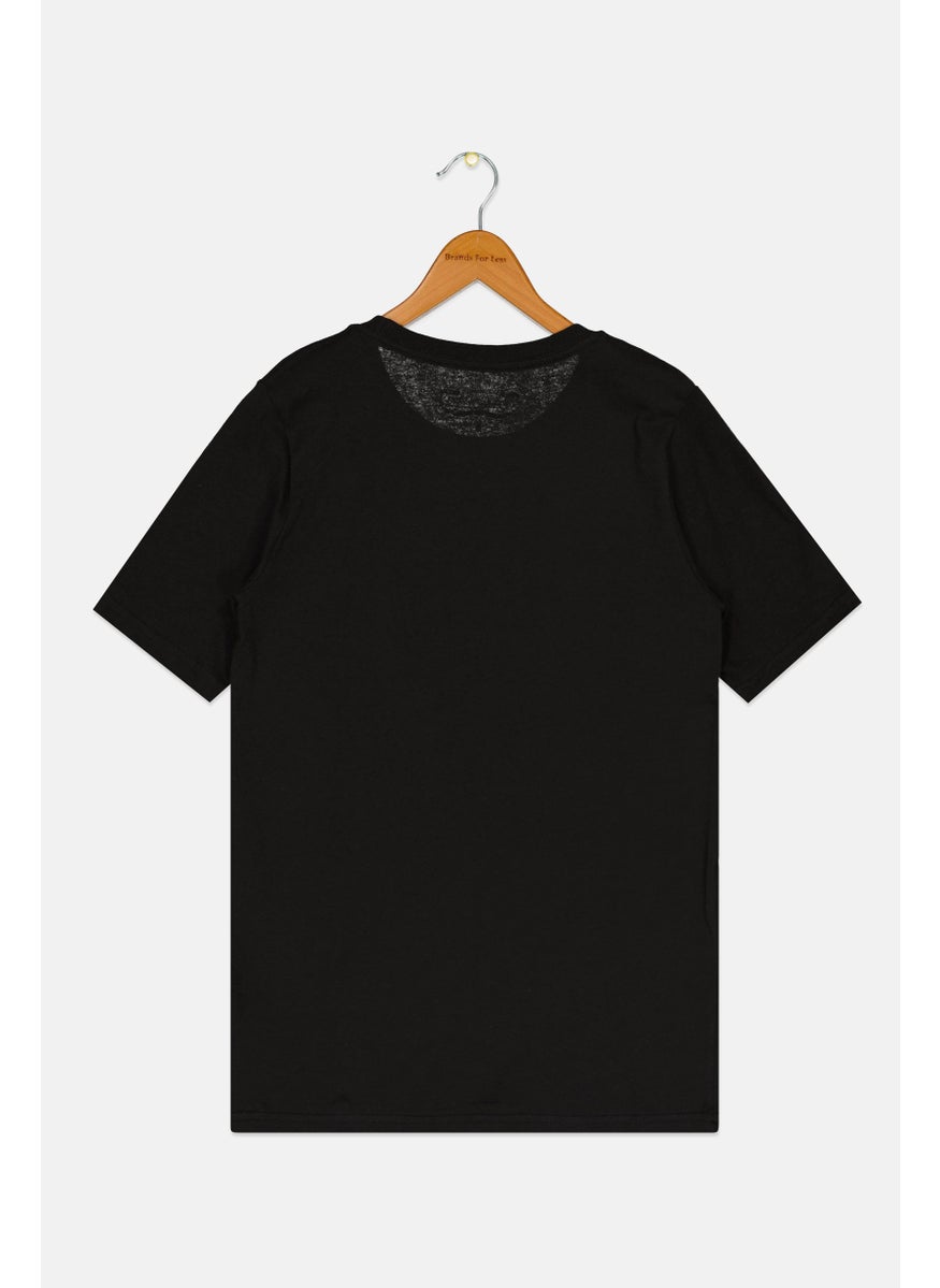 Mitchell & Ness - Kids Boy Sportswear Fit Short Sleeves Basketball T-shirt, Black - Image 1