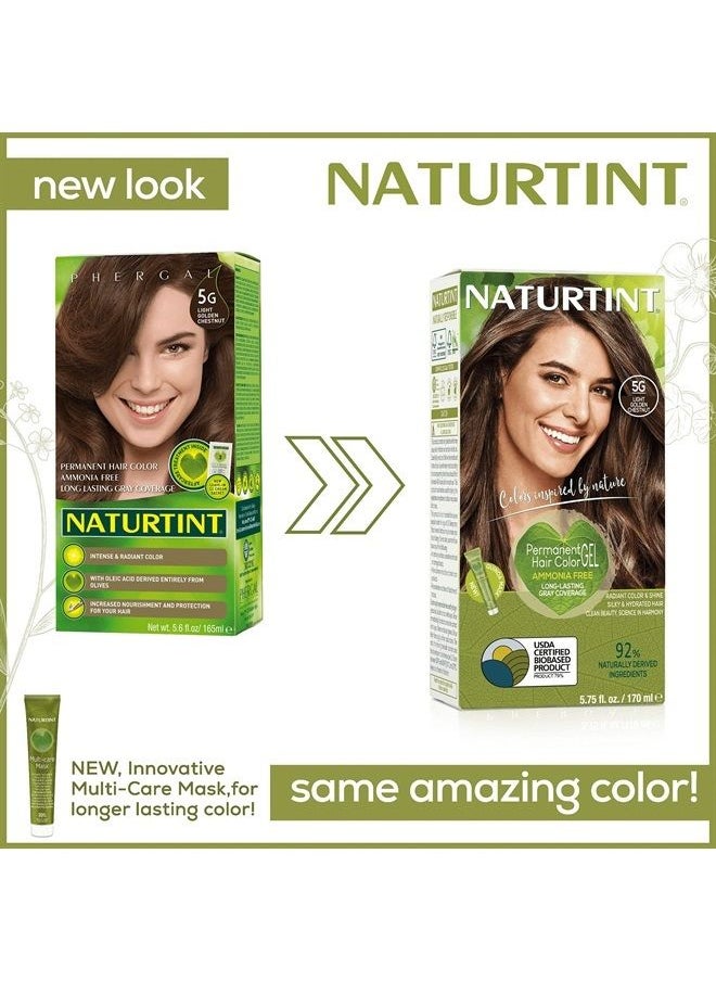 NATURTINT Permanent Hair Color 5G Light Golden Chestnut (Pack of 6), Ammonia Free, Vegan, Cruelty Free, up to 100% Gray Coverage, Long Lasting Results  - Image 3