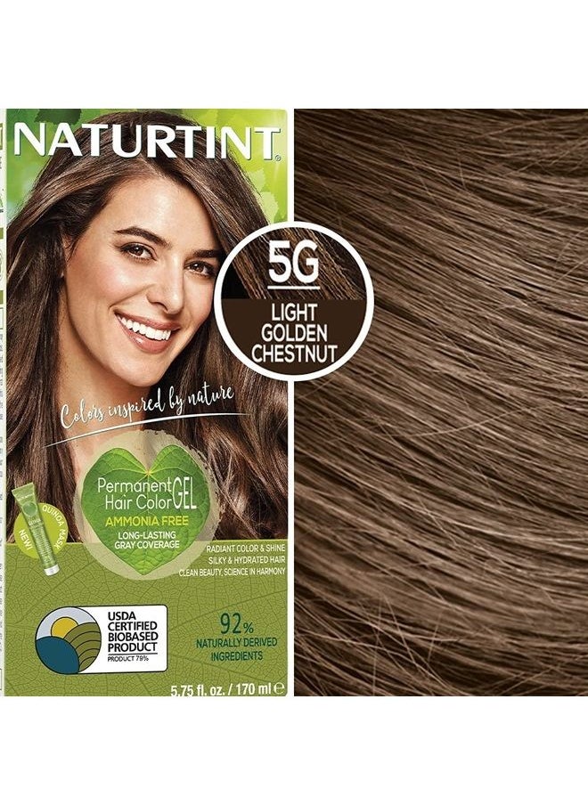NATURTINT Permanent Hair Color 5G Light Golden Chestnut (Pack of 6), Ammonia Free, Vegan, Cruelty Free, up to 100% Gray Coverage, Long Lasting Results  - Image 5
