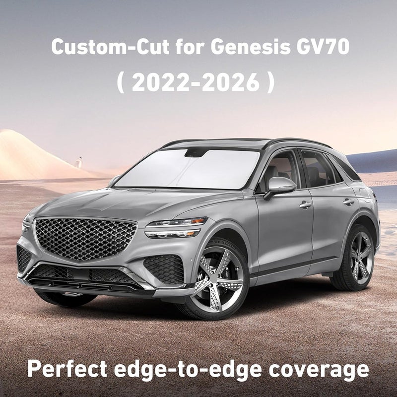 Windshield Sunshade for Genesis GV70 (2022-2026) - UV Heat Blocker & Protector - Image 2