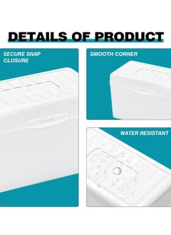 SYOSI Index Card Holder Organizer Case 3x5 Flash Note Card Holder Index Card Holder Notecard Box Recipe Card Box Plastic Storage Organizer for Filling Index Cards Notecards Flashcards 2 Packs White  - Image 5