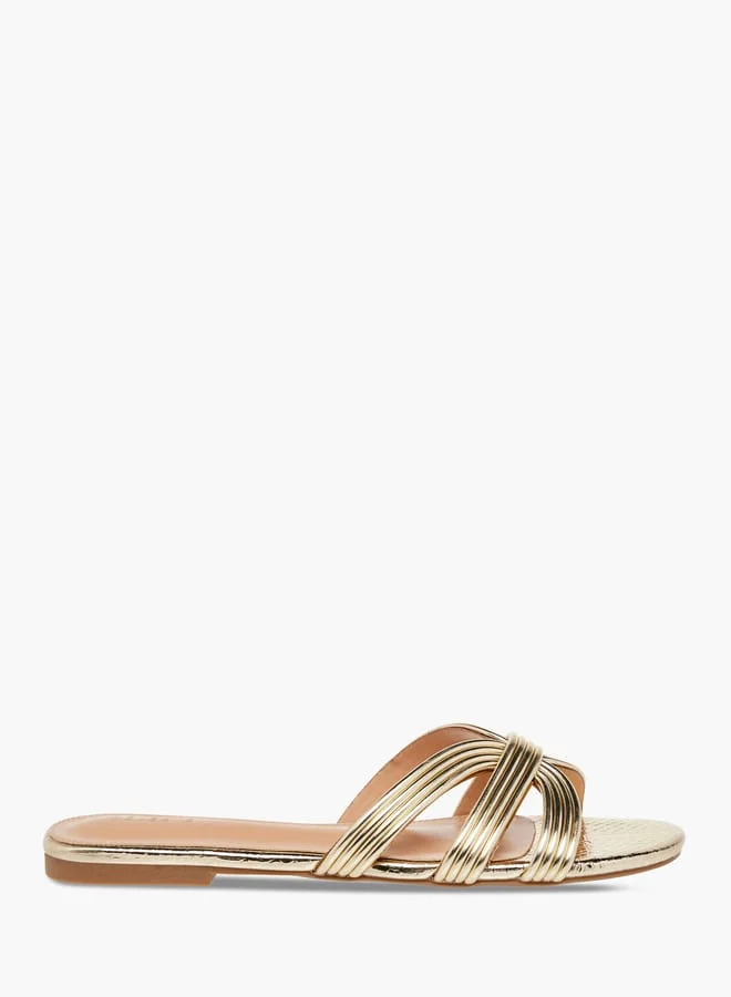 Celeste Women's Textured Slip-On Flat Sandals