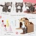 Motionchic 10 Set Kittens Stuffed Animals Bulk with 10 Birthday Hats 10 Kraft Paper Boxes Mini Plush Toys Small Stuffed Cat Pet Gifts for Kids School Birthday Animal DecorStanding Style - Image 4