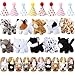 Motionchic 10 Set Kittens Stuffed Animals Bulk with 10 Birthday Hats 10 Kraft Paper Boxes Mini Plush Toys Small Stuffed Cat Pet Gifts for Kids School Birthday Animal DecorStanding Style - Image 2