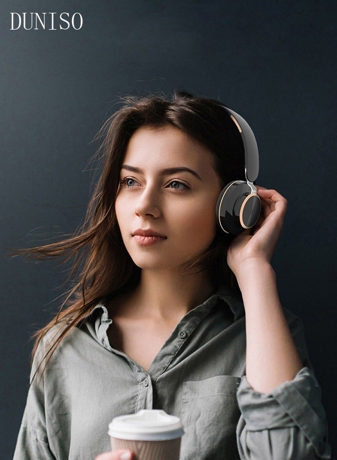 DUNISO Bluetooth Headphones With Over Ear Wireless Gaming Headphones with HiFi Stereo Headphones with Microphone and Soft Earpads for Cellphone PC Home Office - Image 4