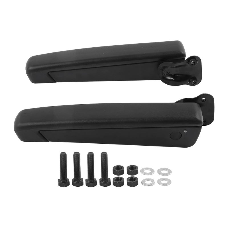 Car Seat Armrest Fydun 1 Pair Universal Adjustable Seat Armrest Shock PU Sponge Black for Cars  RVs Trucks Boats