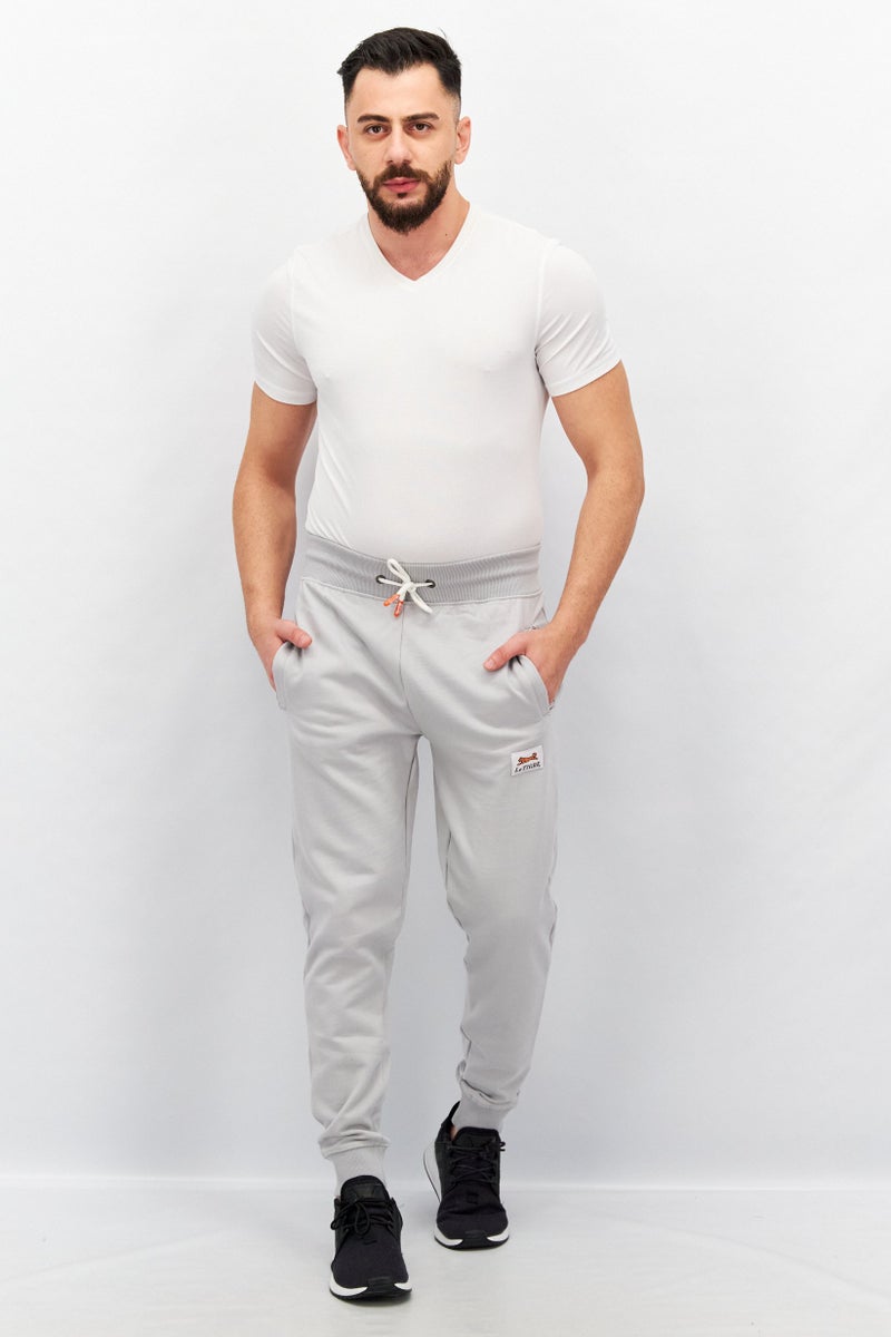 Le tigre Men Regular Fit Brand Logo Jogger Pants, High Rise - Image 4