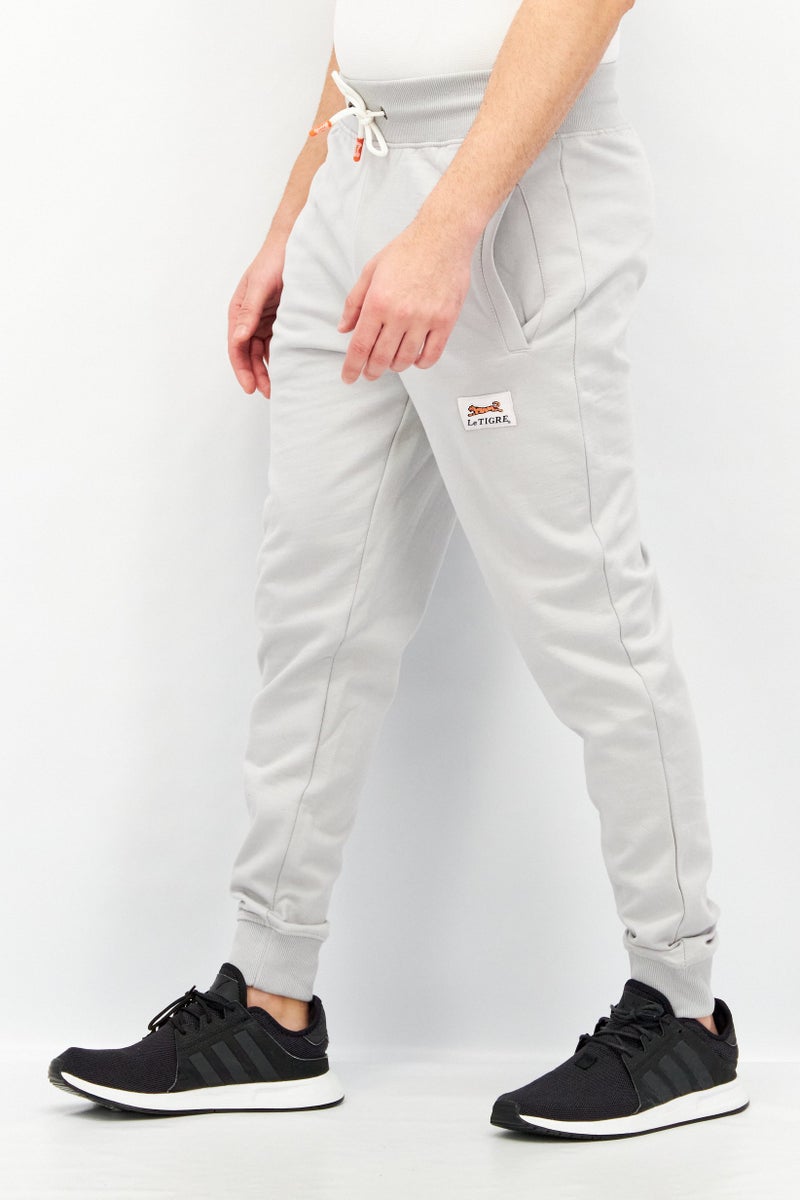 Le tigre Men Regular Fit Brand Logo Jogger Pants, High Rise - Image 3