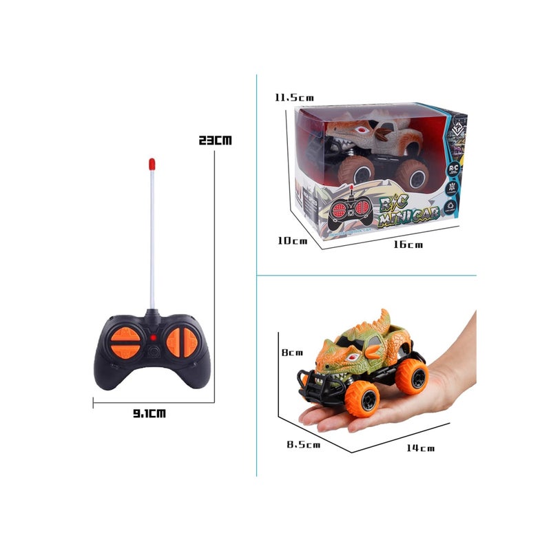 Zikra Dinosaur Remote Control Car Toys Mini RC Race Car Monster Trucks Toddler Gifts Stunt Toy Car for Boys Age 3 5 6 4 7 - Image 5