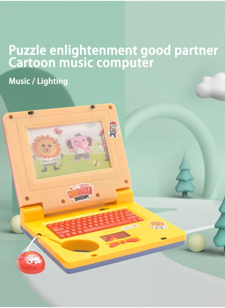 HAQIQA English Learner Educational Toy Laptop For Children's , Random mouse color  - Image 2