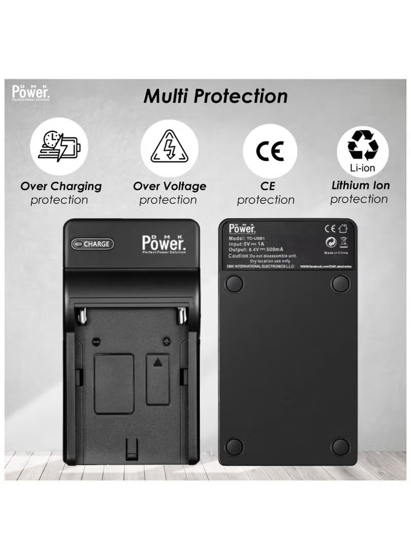 DMK Power EN-EL9 TC-USB1 Single USB Charger Compatible with Nikon D5000, D3000, D60, D40X, D40 Digital SLR Camera - Image 2
