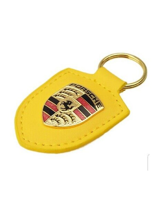 Porsche Logo Leather Key Chain - Image 3