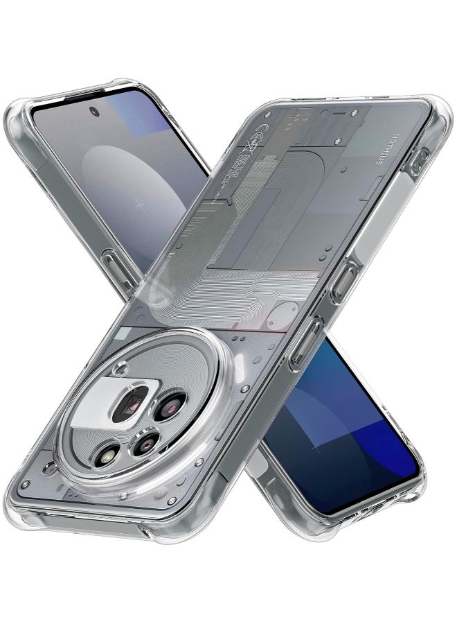 DUSALA Nothing Phone 3a Pro Crystal Clear Back Cover Case 360 Degree Protection Shock Proof Design Transparent Back Cover Case for Nothing Phone 3a Pro - Image 1