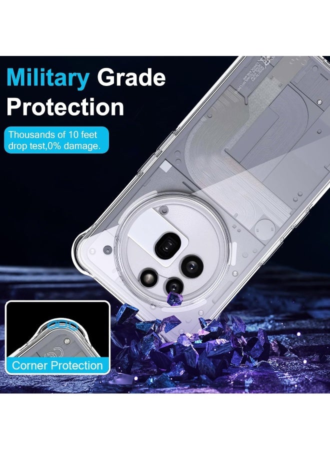 DUSALA Nothing Phone 3a Pro Crystal Clear Back Cover Case 360 Degree Protection Shock Proof Design Transparent Back Cover Case for Nothing Phone 3a Pro - Image 4