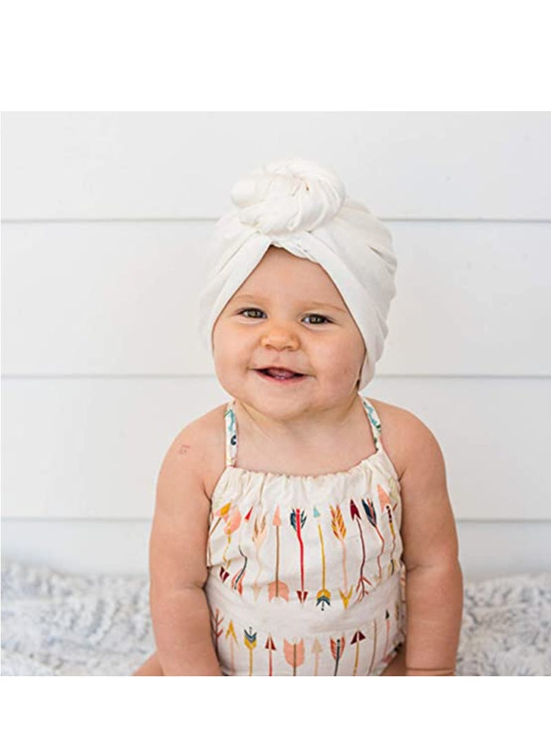 KASTWAVE Baby Turban Hats Bun Knot Infant Beanie Girl Soft Cute Toddler Cap Newborn Hospital Hat 5 Pieces - Image 5