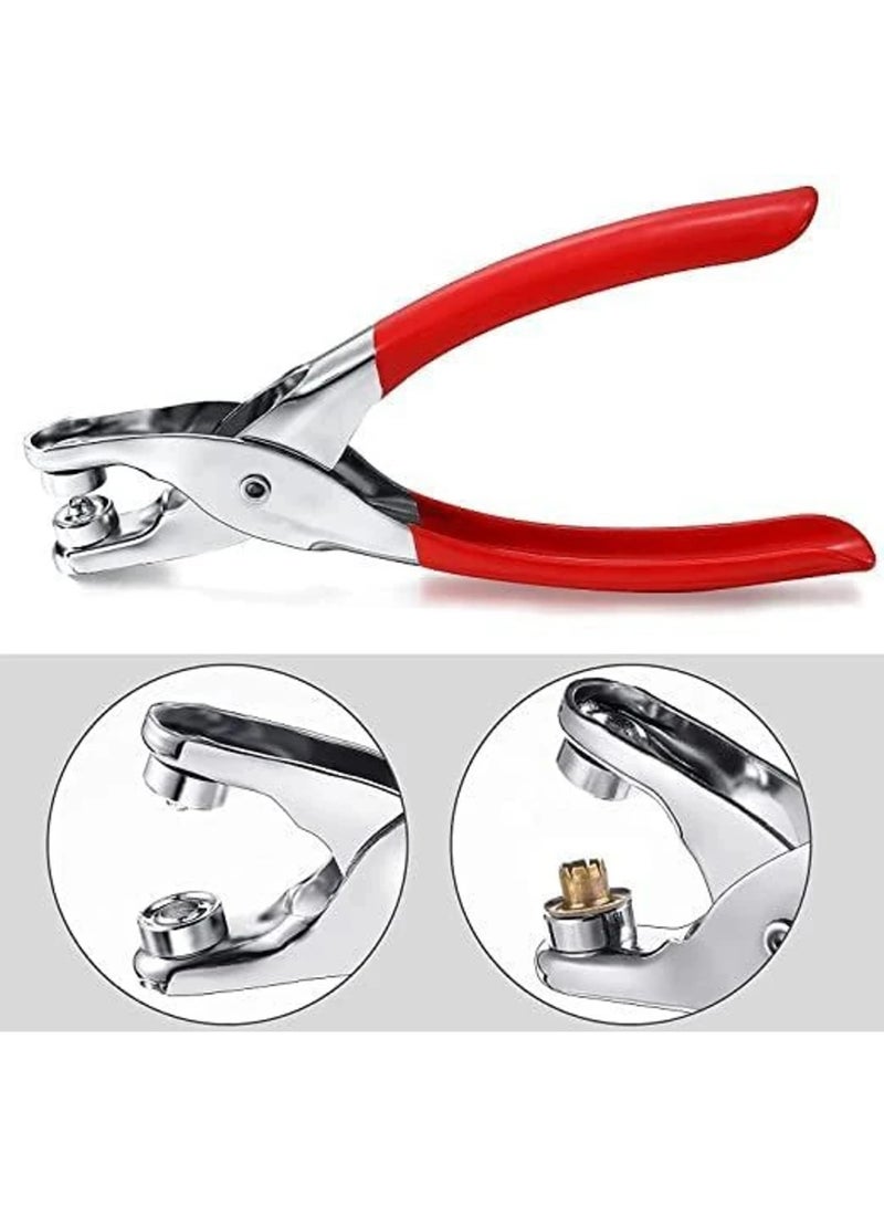 Professional Grommet Setting Tool Kit – Heavy Duty Hole Punch Pliers with 100 Gold Metal Eyelets for Leather, Belts, and Canvas - Image 5