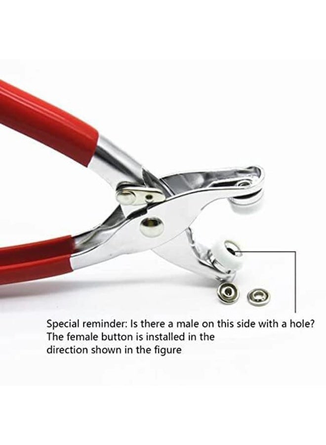Professional Grommet Setting Tool Kit – Heavy Duty Hole Punch Pliers with 100 Gold Metal Eyelets for Leather, Belts, and Canvas - Image 4