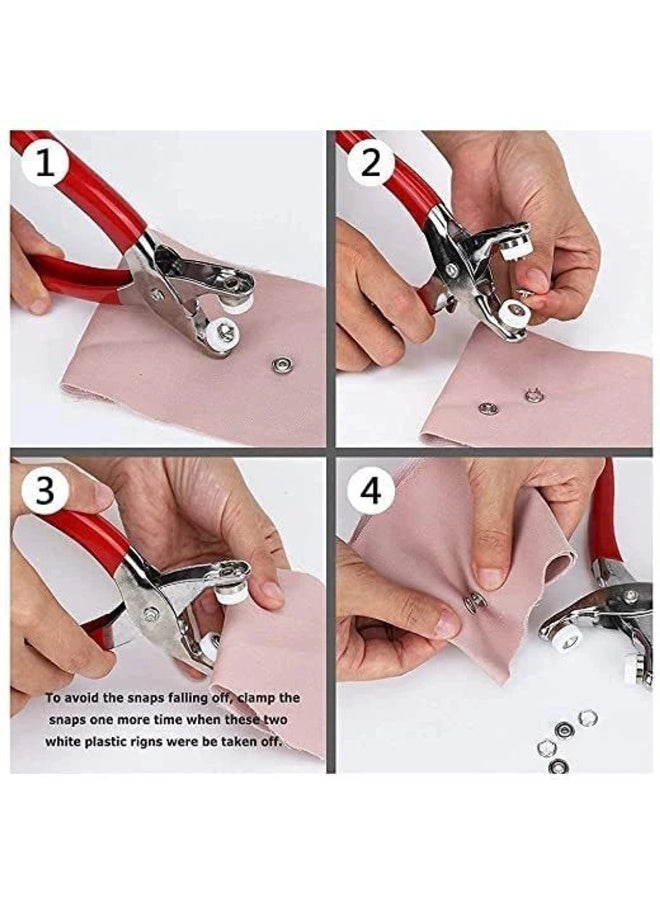 Professional Grommet Setting Tool Kit – Heavy Duty Hole Punch Pliers with 100 Gold Metal Eyelets for Leather, Belts, and Canvas - Image 2