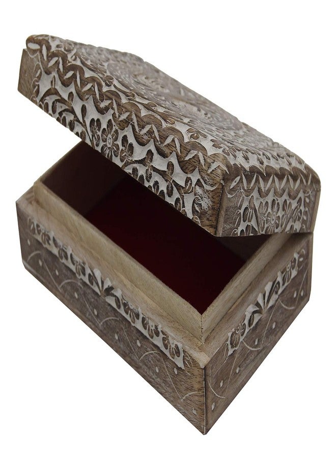 DharmaObjects Hand Carved Tree Of Life Jewelry Trinket Keepsake Wooden Storage Box (Tree of Life 1, Large) - Image 3