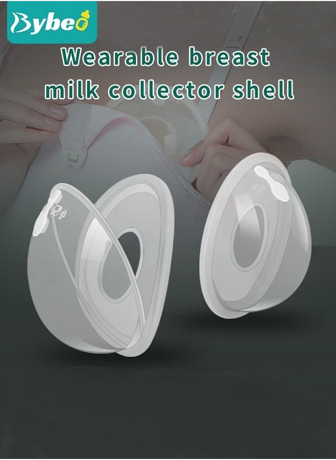 Bybeo Silicone Shell & Milk Collection Catcher for Breastfeeding Relief (2 in 1) Protect Cracked, Sore, Engorged Nipples While Nursing or Pumping During The Day  - Image 1