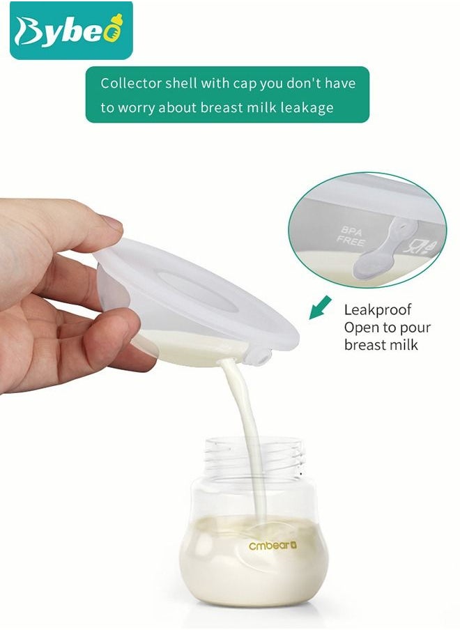 Bybeo Silicone Shell & Milk Collection Catcher for Breastfeeding Relief (2 in 1) Protect Cracked, Sore, Engorged Nipples While Nursing or Pumping During The Day  - Image 5