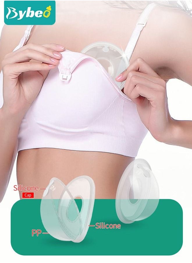 Bybeo - Silicone Shell & Milk Collection Catcher for Breastfeeding Relief (2 in 1) Protect Cracked, Sore, Engorged Nipples While Nursing or Pumping During The Day - Image 1
