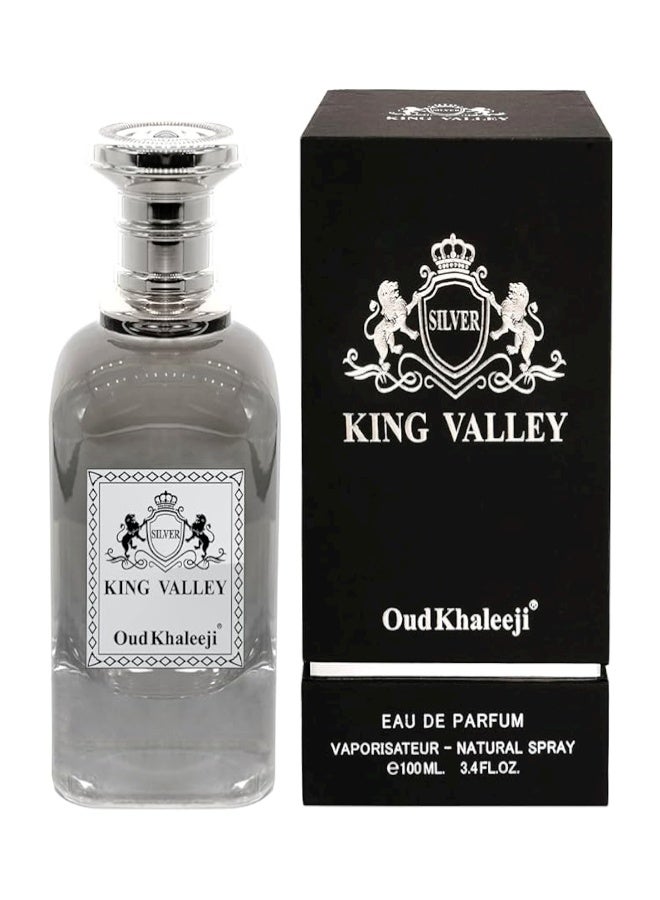 Oud Khaleeji "Oud Khaleeji KING VALLEY SILVER EDP 100ml Perfume - A Silver Symphony of Opulence, Elegance, and Timeless Fragrance" - Image 1