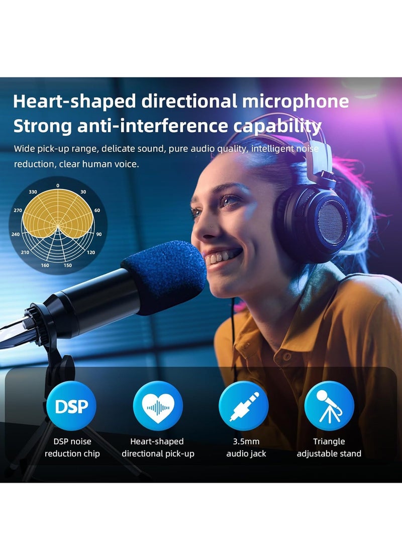 XiuWoo - Podcast Equipment Bundle, BM 800 Podcast Microphone Bundle with F9 Voice Changer, Condenser Microphone Recording Studio Package for Podcasting Live Streaming Singing PC Mobile TikTok YouTube - Image 1