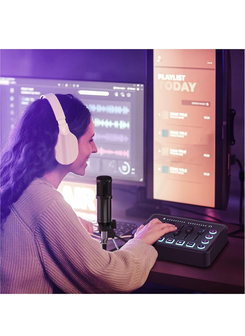 XiuWoo - Podcast Equipment Bundle, BM 800 Podcast Microphone Bundle with F9 Voice Changer, Condenser Microphone Recording Studio Package for Podcasting Live Streaming Singing PC Mobile TikTok YouTube - Image 1