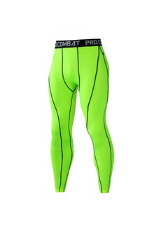 Generic Mens Colorful High-Elastic Fitness Running Tights Green Trousers  - Image 1