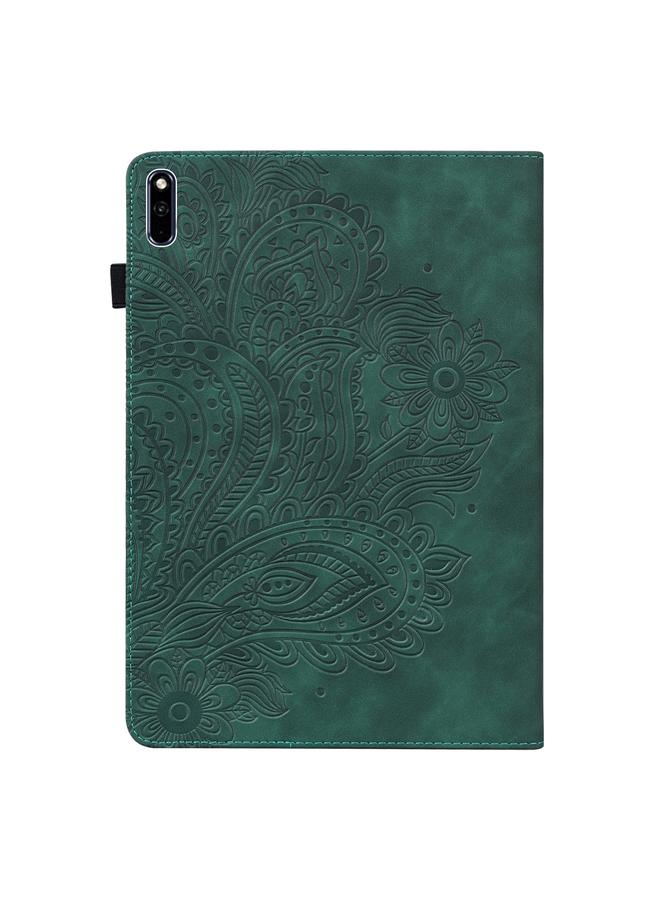 Zaboon Case For Huawei MatePad 10.4 Peacock Embossed Pattern TPU + PU Horizontal Flip Leather Case with Holder & Card Slots & Wallet & Sleep / Wake-up Function  - Image 3