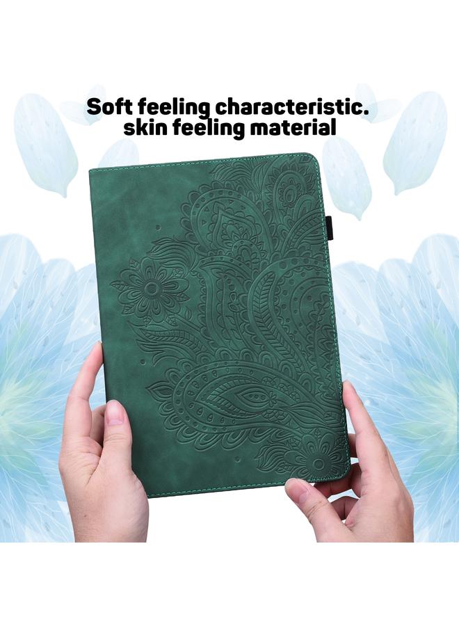 Zaboon Case For Huawei MatePad 10.4 Peacock Embossed Pattern TPU + PU Horizontal Flip Leather Case with Holder & Card Slots & Wallet & Sleep / Wake-up Function  - Image 4