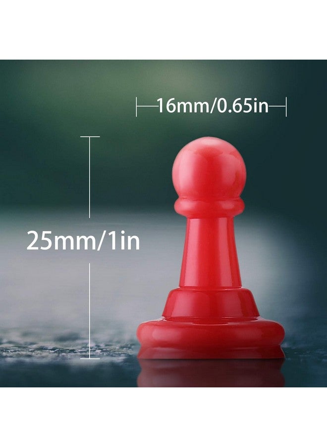 Shappy 32 Pieces Board Game Pawns Multicolor Plastic Game Pieces for Chess Tabletop Markers 1 Inch - Image 2