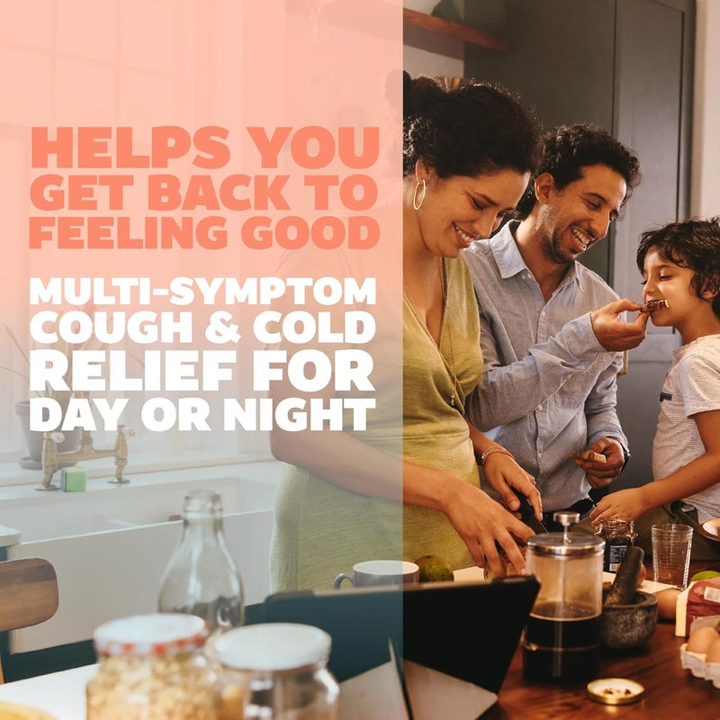 Genexa Daytime Cough  Congestion  Nighttime Severe Cold  Flu Combo Pack Dye Free 0 Artificial Additives Liquid MultiSymptom Cough Cold  Flu Organic Blueberry Flavor 12 fl oz 2 Pack - Image 4